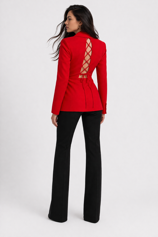 Blazer Rouge intense Dos-nu Power Edition