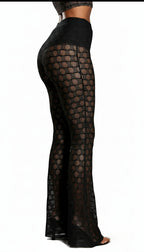 PANTALON NOIR DENTELLE EXTENSIBLE AMADELEINA