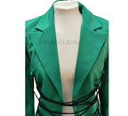 BLAZER  LACETS VERT ÉMERAUDE AMADELEINA