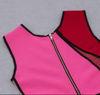 ROBE ASYMÉTRIQUE MULTICOLORES AMADELEINA