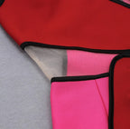 ROBE ASYMÉTRIQUE MULTICOLORES AMADELEINA