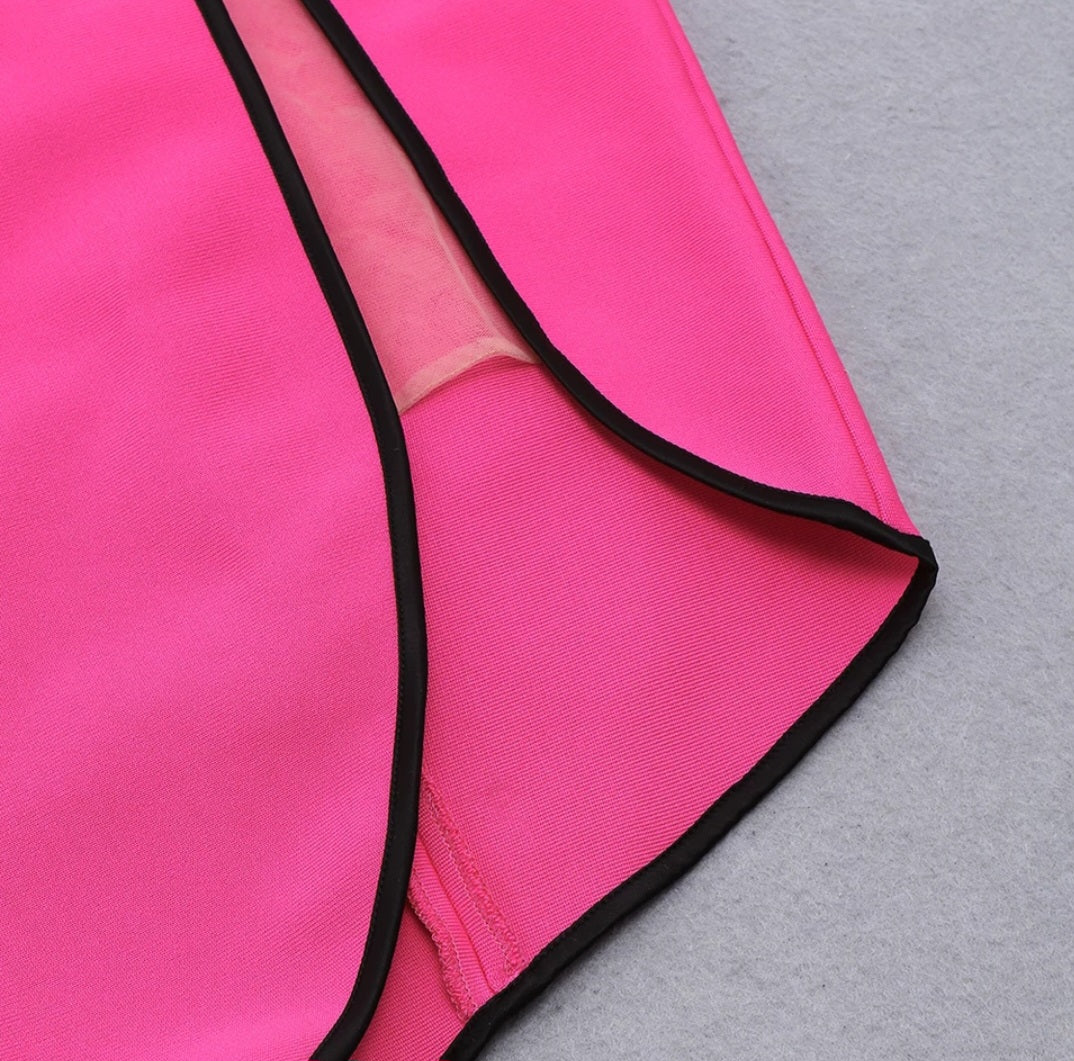 ROBE ASYMÉTRIQUE MULTICOLORES AMADELEINA