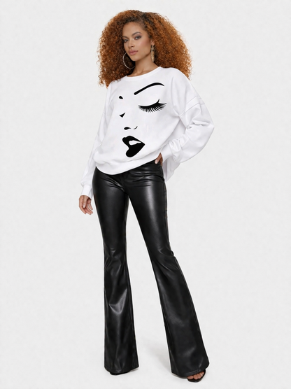 Sweat-shirts Blanc Manches longues Icon Face