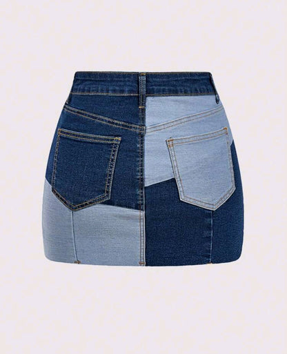 MINI JUPE DENIM  PATCHWORK