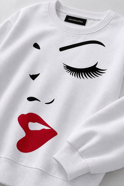 Sweat-shirts Blanc Manches longues Icon Face