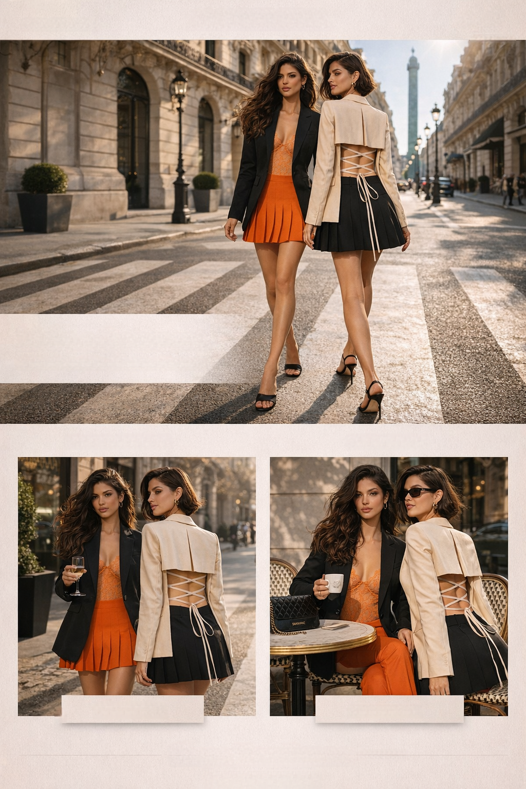 Blazer Lin Longues Manches Femme Dos Ouvert Lacets Nude ou Noir