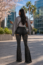 PANTALONS JEANS DESTROY JAMBES ÉVASÉES AMADELEINA