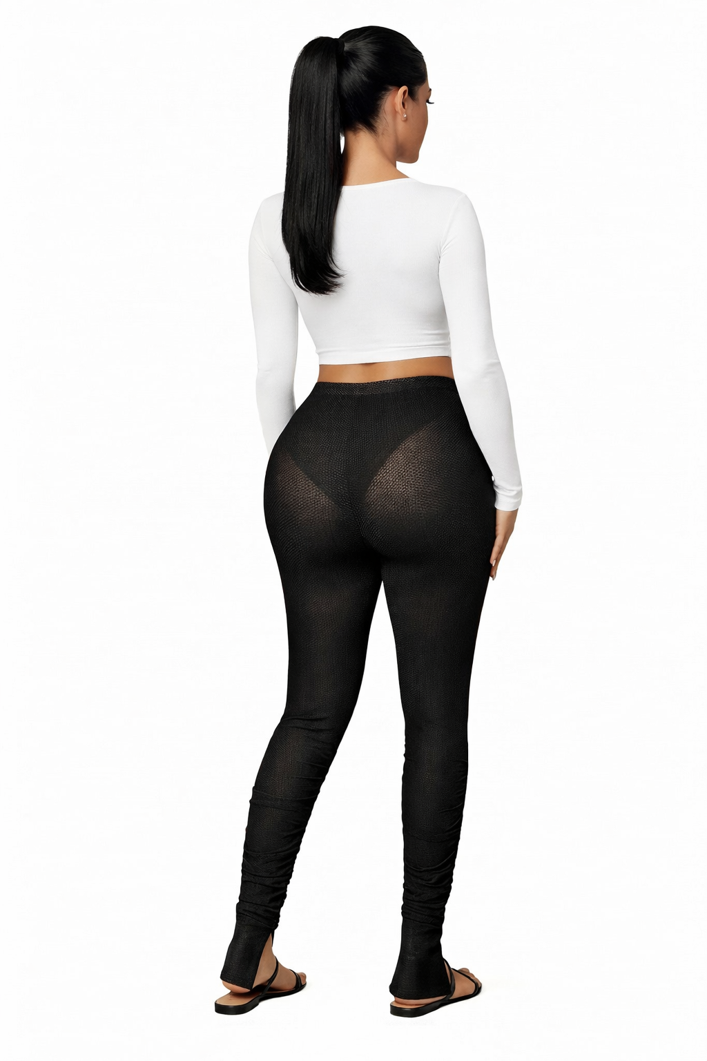 PANTALON  SECONDE PEAU TRANSPARENT - AMADELEINA