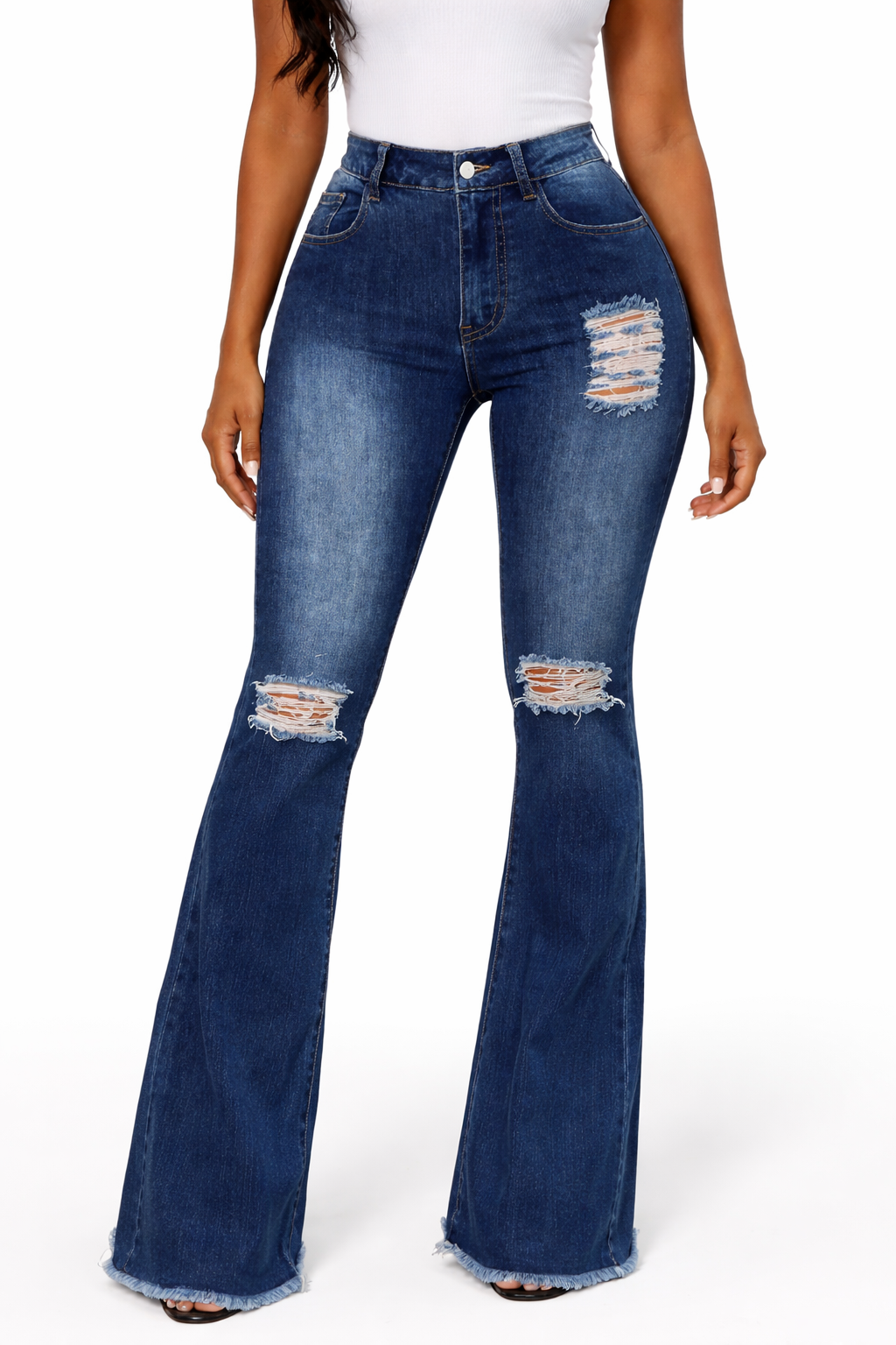 JEANS BLEU DESTROY – EVERYDAY FIT AMADELEINA
