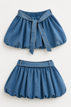 MINI-JUPE JEANS  BALLON - AMADELEINA