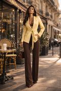 BLAZER FEMME CEINTURÉ - DOS OUVERT - AMADELEINA