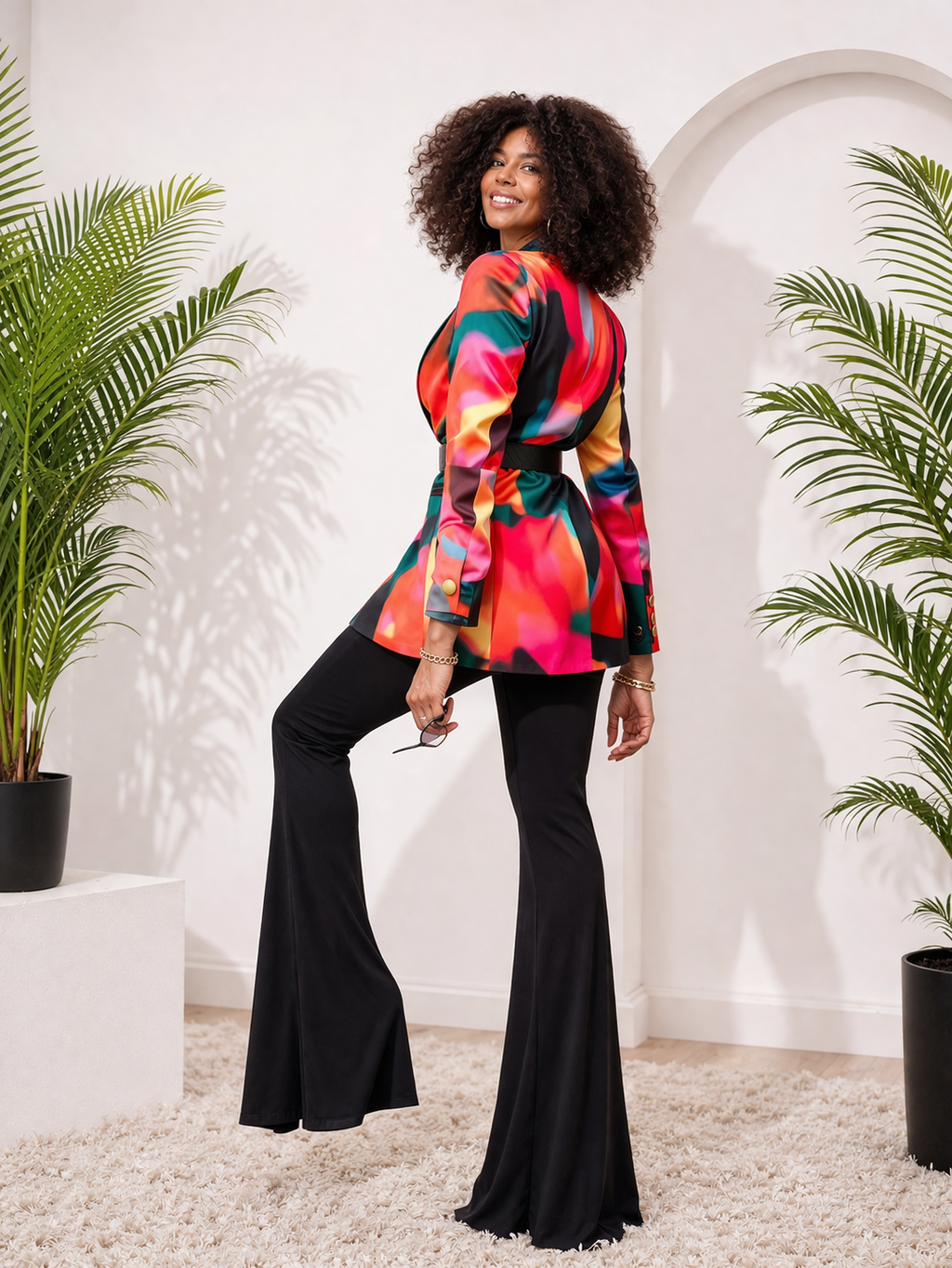 BLAZER SUNSET ÉCLAT  MULTICOLORES AMADELEINA