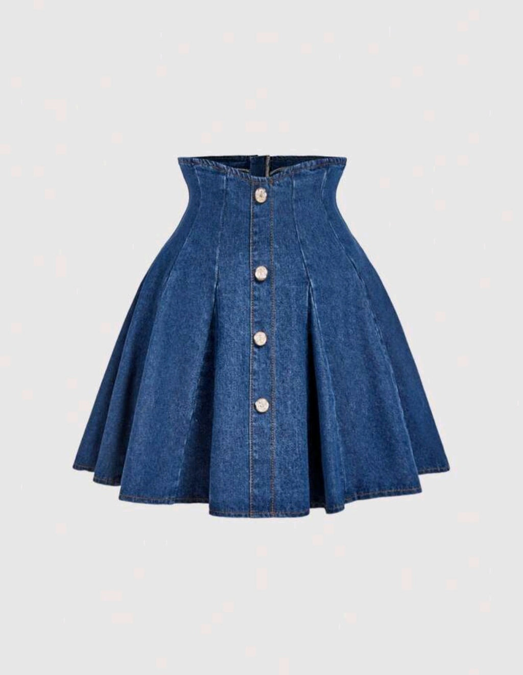 MINI JUPE DENIM BLEU ÉVASÉE