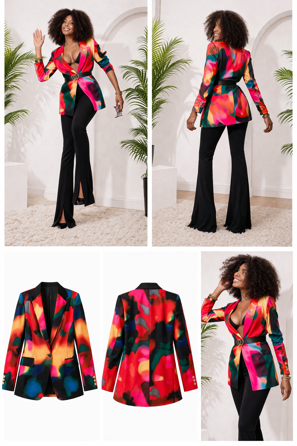 BLAZER SUNSET ÉCLAT  MULTICOLORES AMADELEINA
