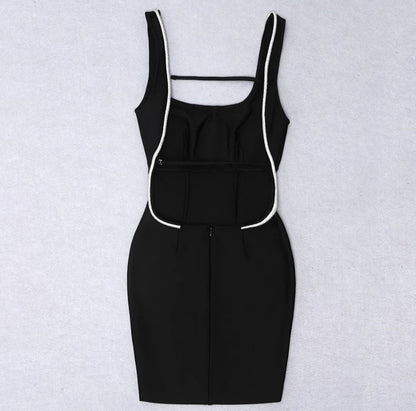 Robe Noire Dos Bijou