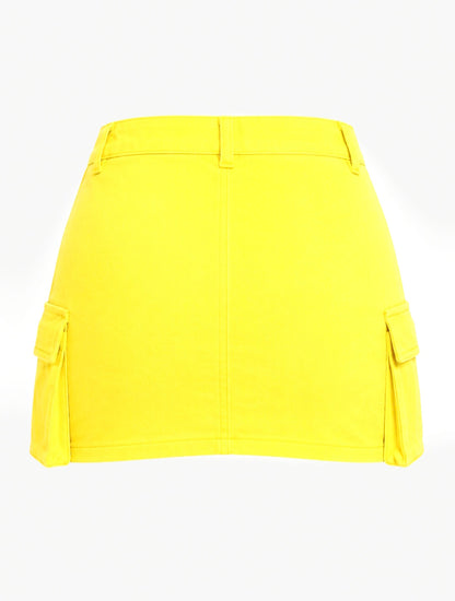 MINI-JUPE JEANS CITRON AMADELEINA