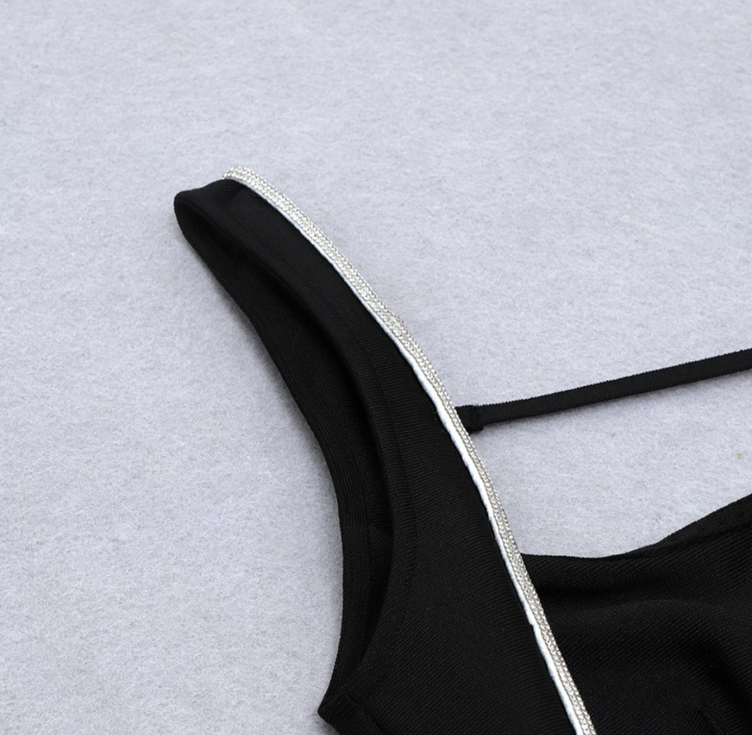 ROBE MINI  NOIRE DOS BIJOU AMADELEINA