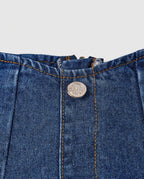 MINI JUPE DENIM BLEU ÉVASÉE