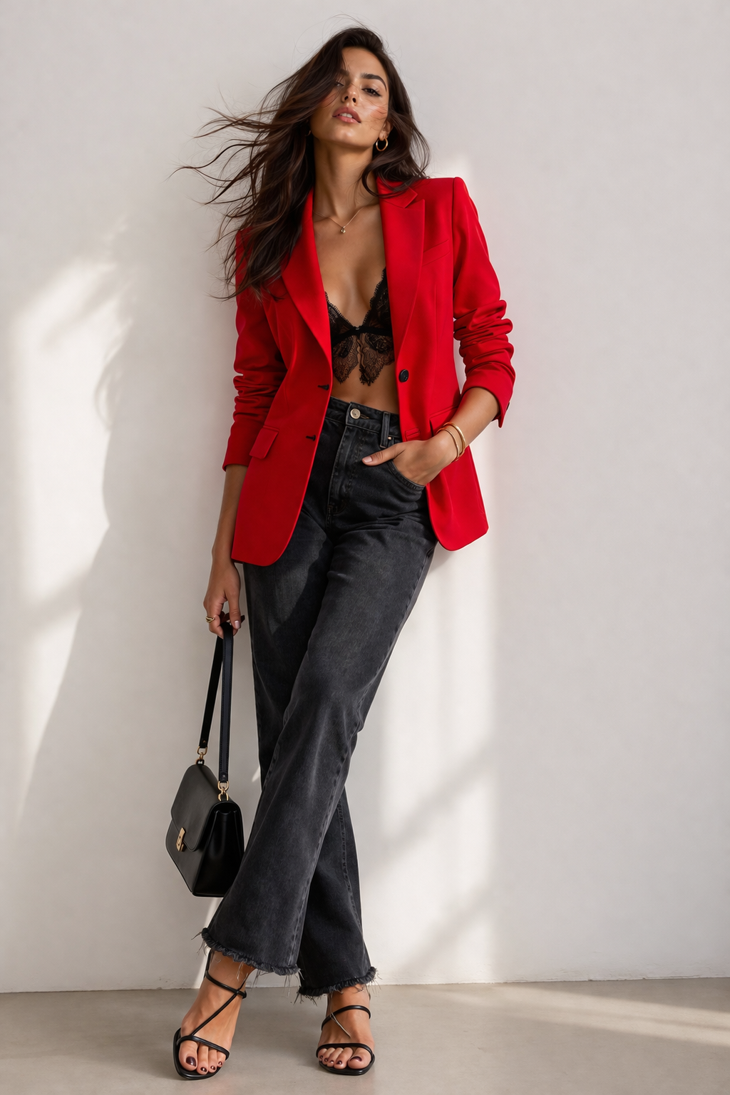 BLAZER ROUGE  DOS-NU  POWER EDITION AMADELEINA