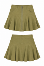 MINI-JUPE  KAKI OLIVE - AMADELEINA