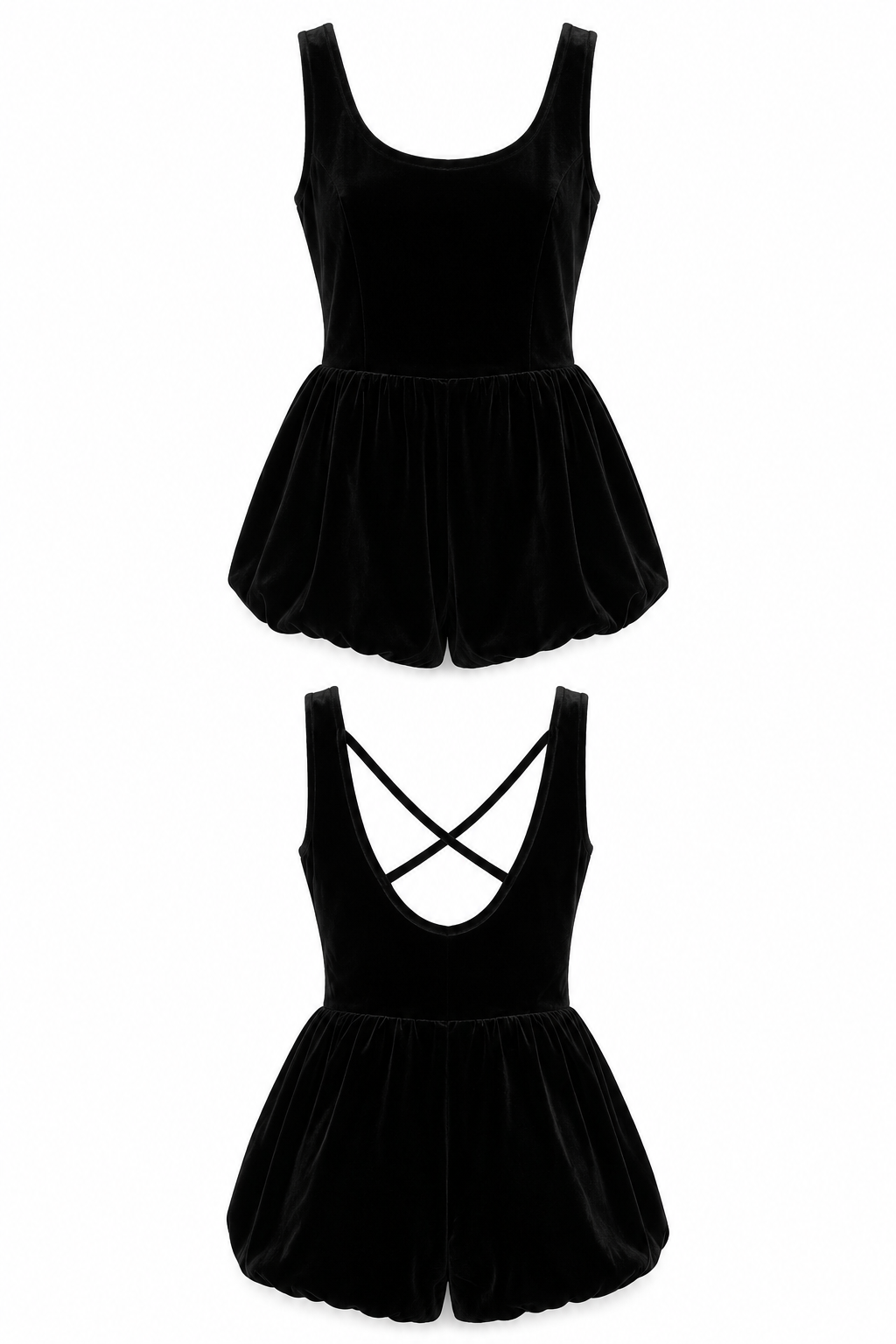 MINI- SHORT COMBINAISON  VELOURS LÉGER – AMADELEINA
