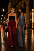 PANTALON DENTELLE FLUIDE -  AMADELEINA