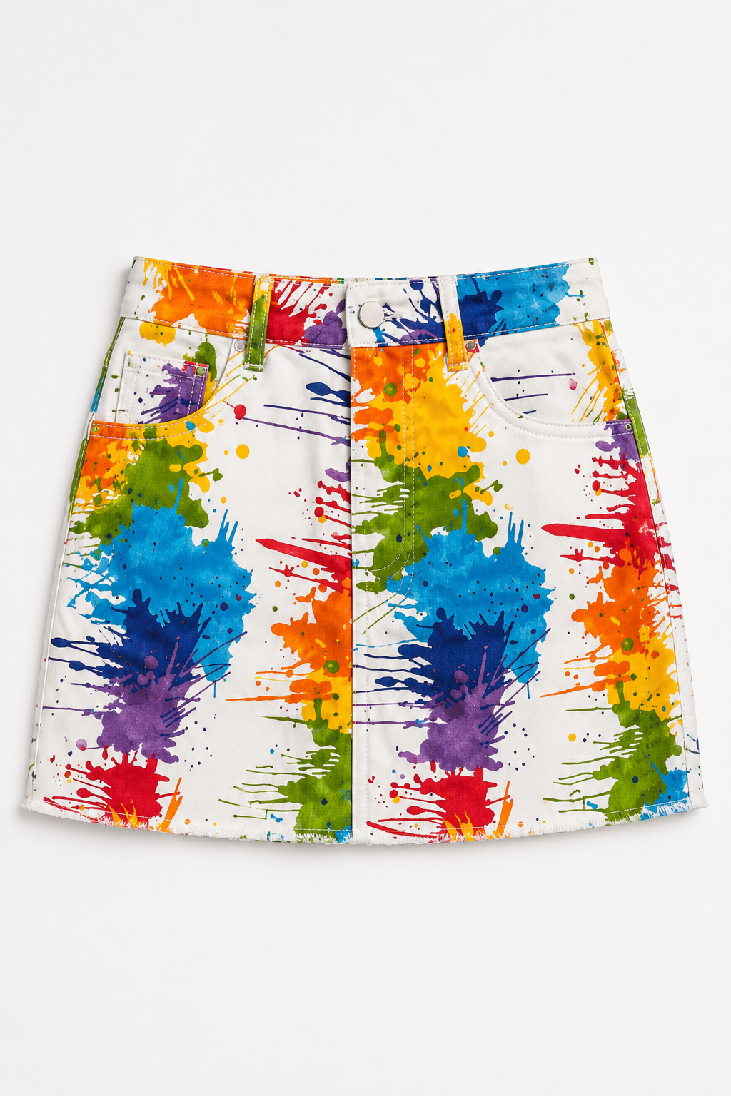 MINI JUPE JEANS SPLASH AMADELEINA