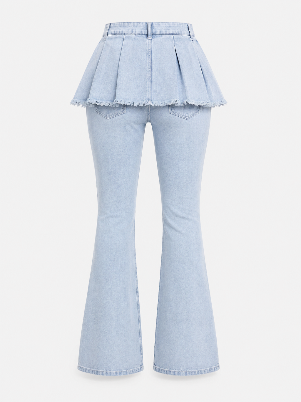PANTALON JEANS JUPE BLEU CIEL - AMADELEINA