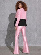 BLAZER BICOLORE ROSE NOIR AMADELEINA