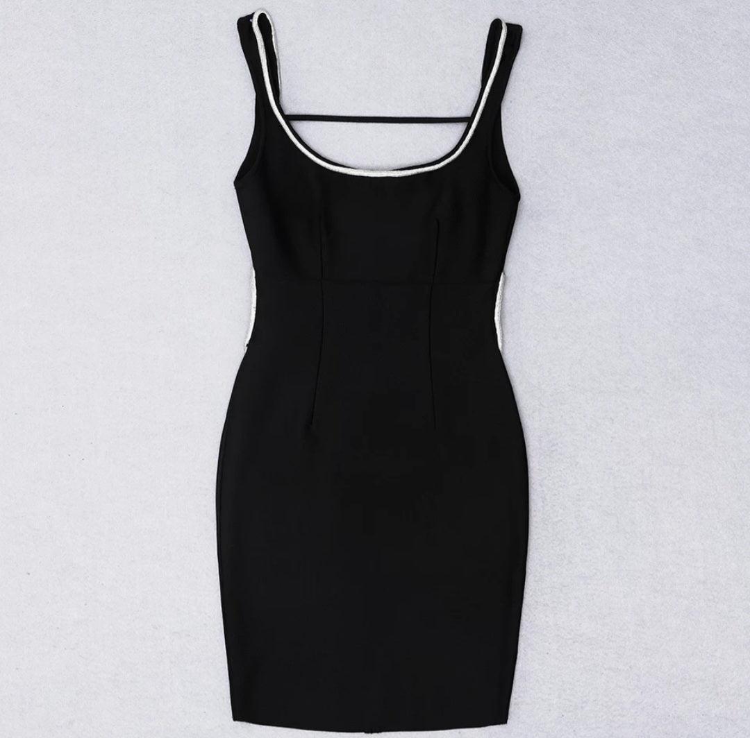 ROBE MINI  NOIRE DOS BIJOU AMADELEINA