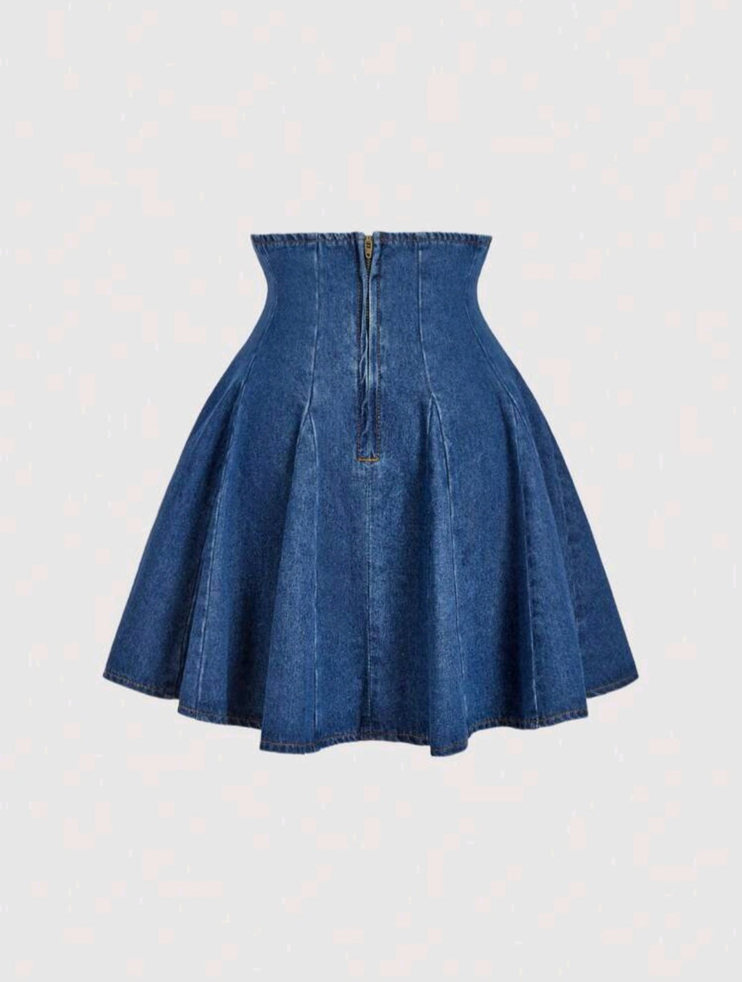 MINI JUPE DENIM BLEU ÉVASÉE