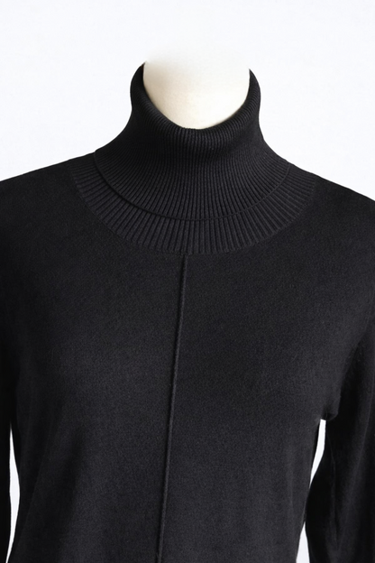 PULL-OVER 2 EN 1 BI-MATIÈRE NOIR&BLANC