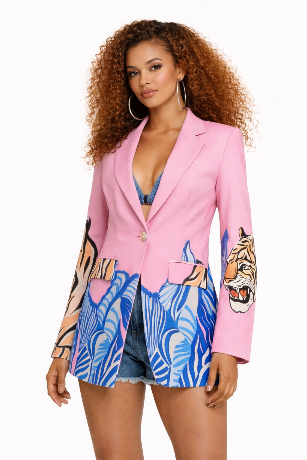 BLAZER ROSE GRAPHIC TIGER AMADELEINA