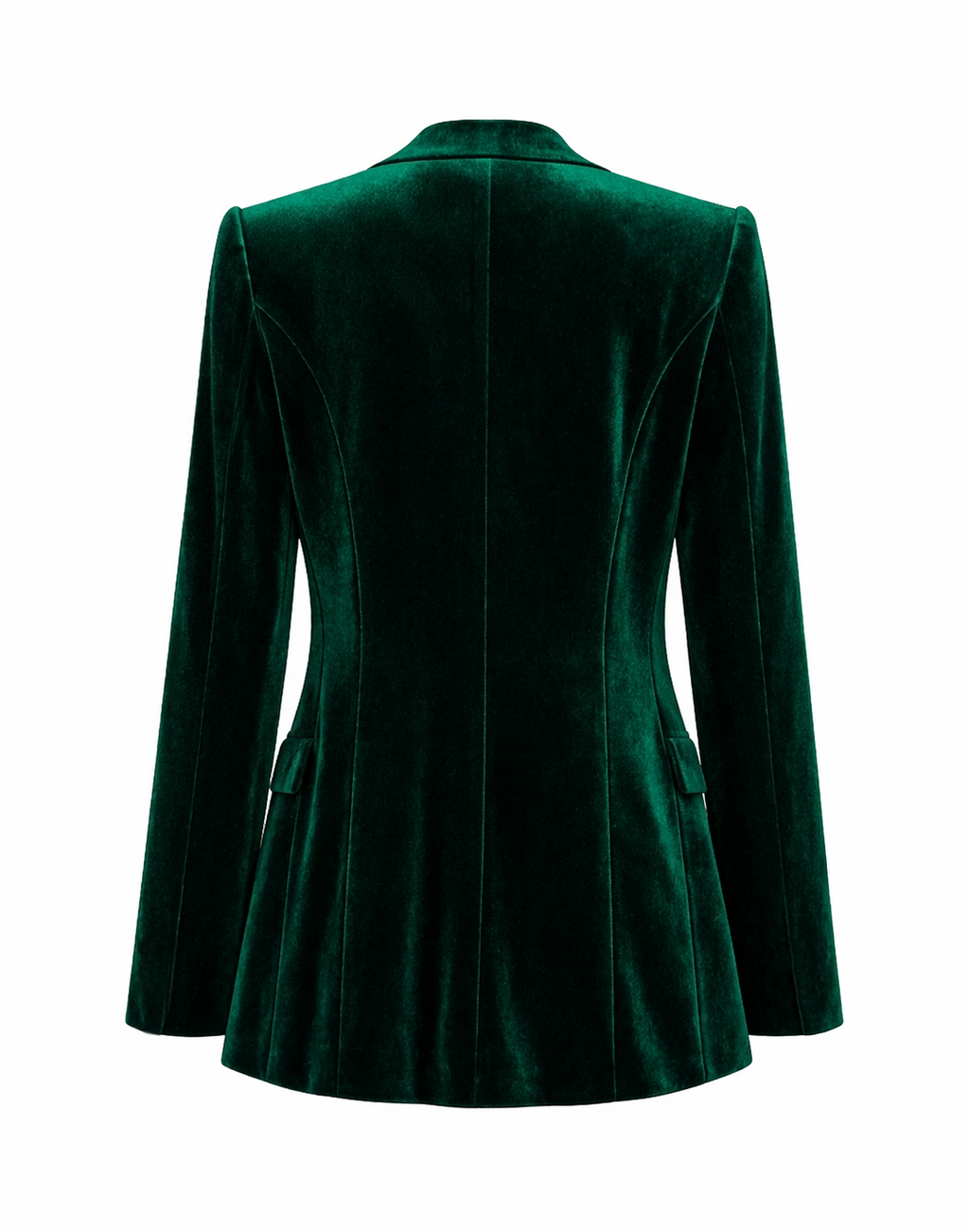BLAZER VELOURS LÉGER ÉMERAUDE - AMADELEINA