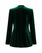 BLAZER VELOURS LÉGER ÉMERAUDE - AMADELEINA
