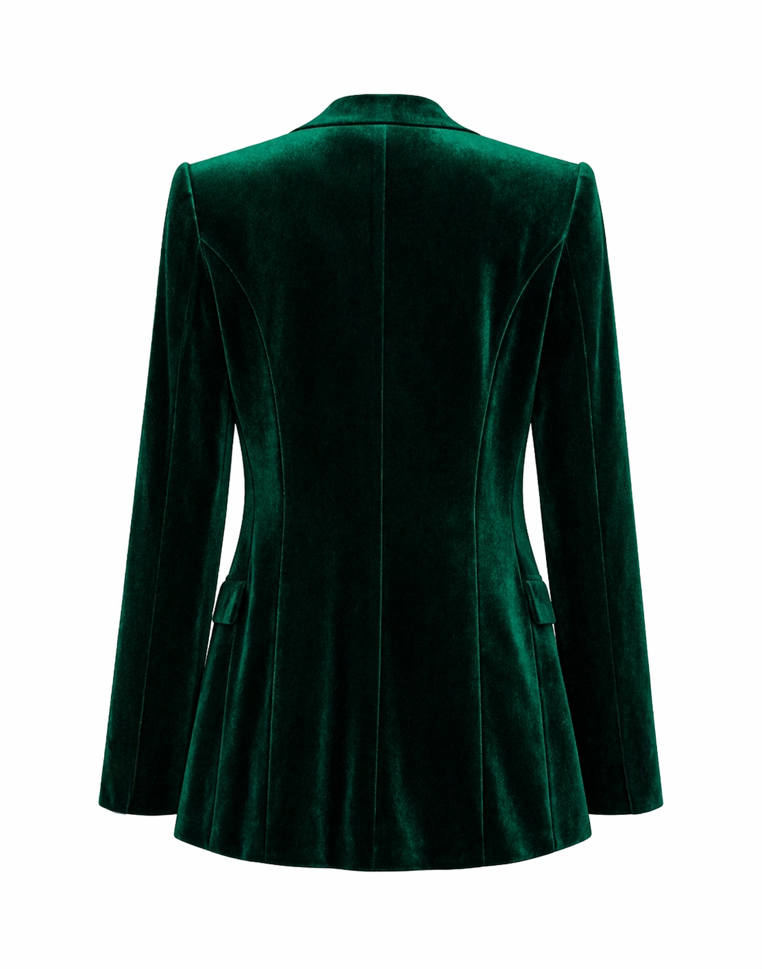 BLAZER VELOURS LÉGER ÉMERAUDE - AMADELEINA