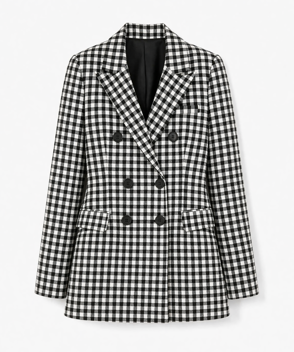 BLAZER ICONIC CHECK CARRELÉ NOIR/BLANC