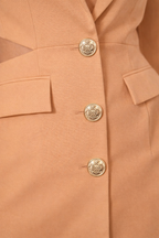 Robe Blazer Asymétrique — Beige Signature